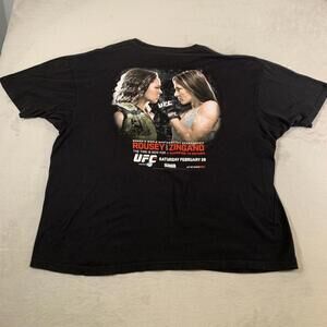 UFC 184 Shirt Mens 3XL Black‎ Ronda Rousey Bantamweight Championship MMA XXXL